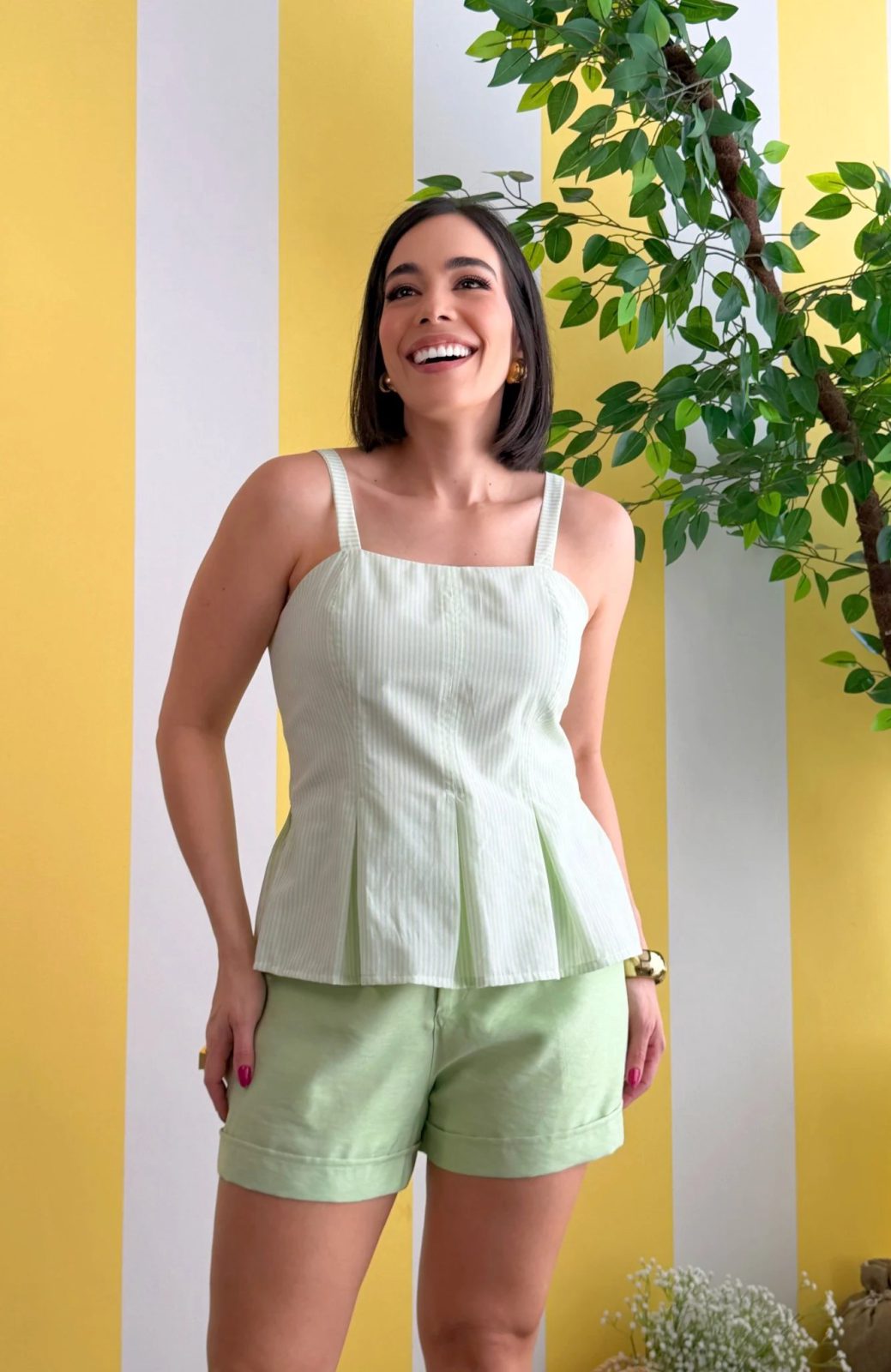 Short Viscose verde