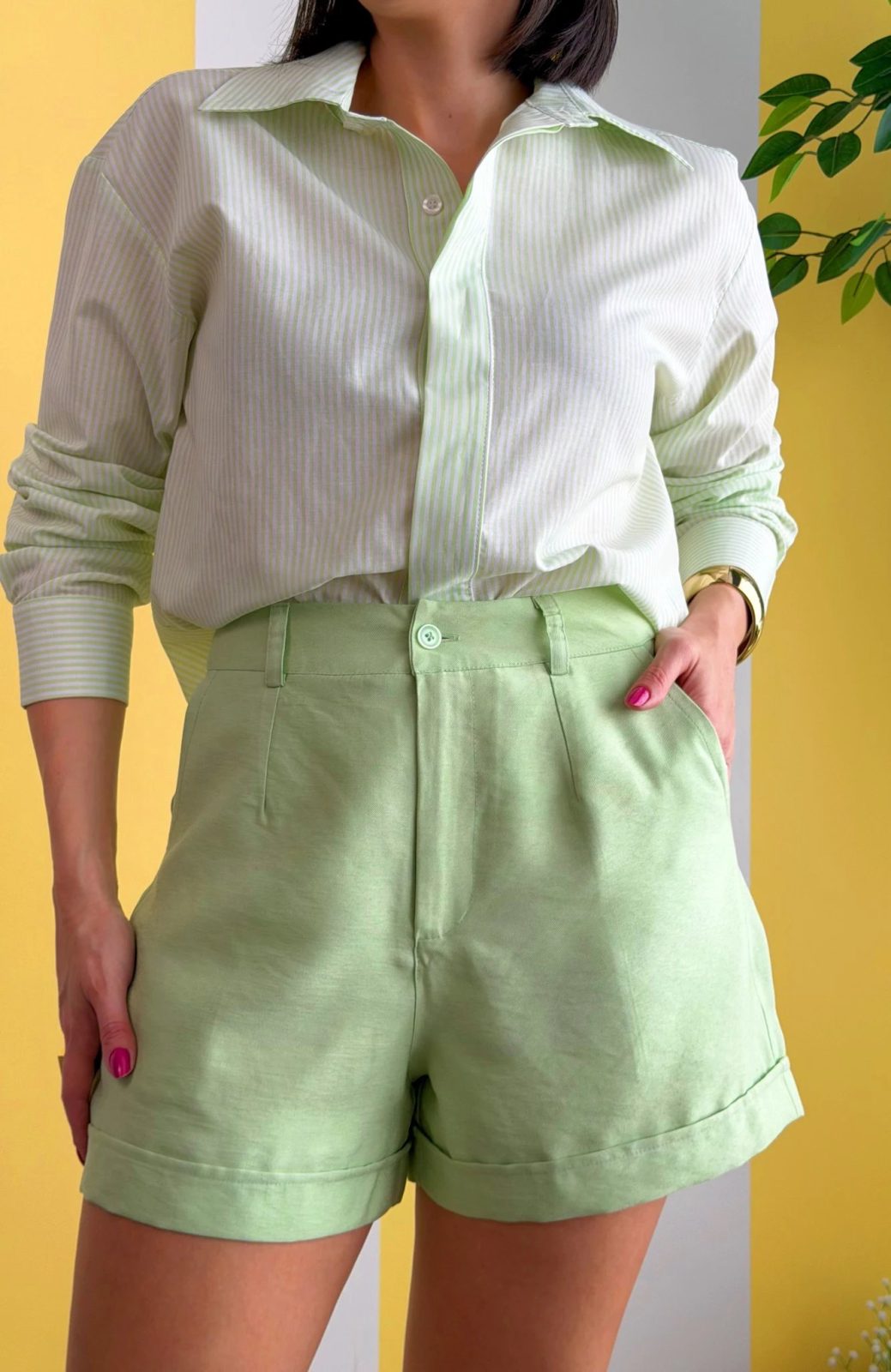 Short Viscose verde