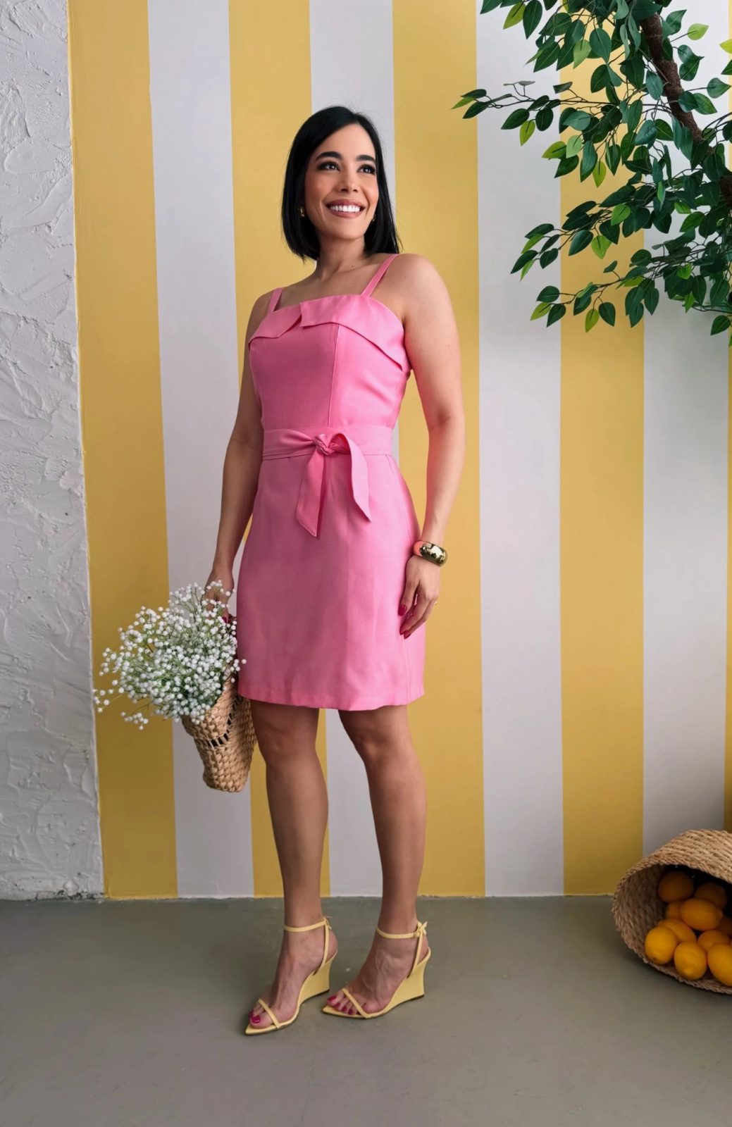 Vestido Liso rosa