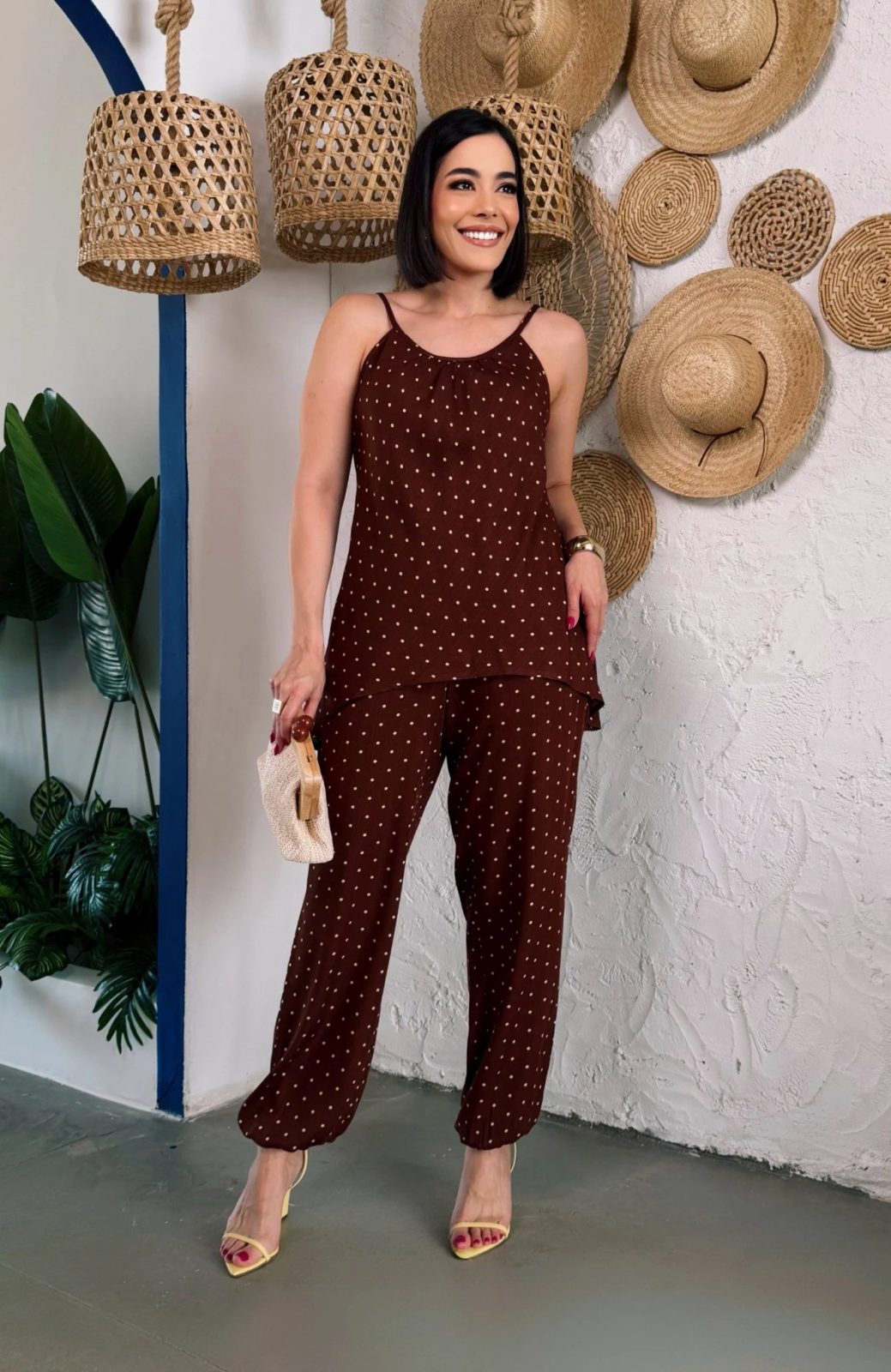 Conjunto Poá poá amarelo
