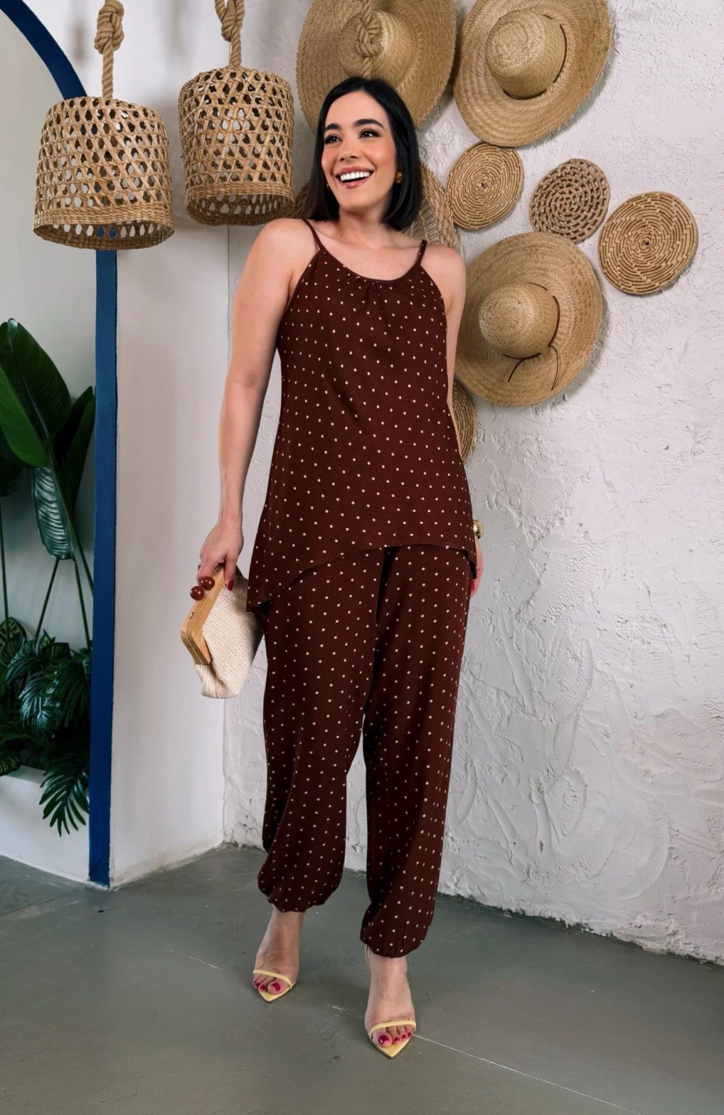 Conjunto Poá poá amarelo